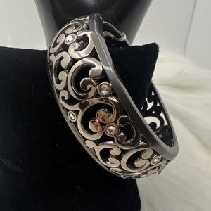 NWT Brighton Contempo Gunmetal Dark Silver Oval Bracelet